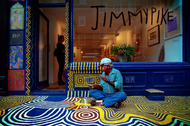 Jimmy Pike, aboriginal artist, in London